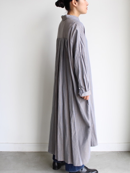 TOUJOURS / Back Wide Pleated Shirt Dress | genre