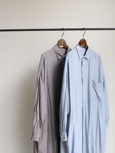 TOUJOURS / Back Wide Pleated Shirt Dress | genre